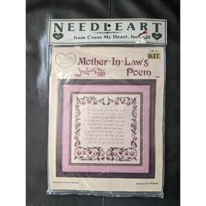 NEW Counted Cross Stitch Mother-In-Law's Poem Kit